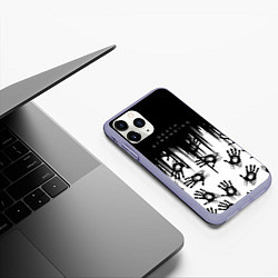 Чехол iPhone 11 Pro матовый Death Stranding Отпечаток ладони, цвет: 3D-светло-сиреневый — фото 2