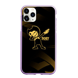 Чехол iPhone 11 Pro матовый Bendy and the ink machine золотистый, цвет: 3D-сиреневый