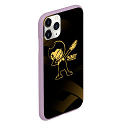 Чехол iPhone 11 Pro матовый Bendy and the ink machine золотистый, цвет: 3D-сиреневый — фото 2