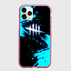 Чехол iPhone 11 Pro матовый Dead by Daylight неон, цвет: 3D-малиновый