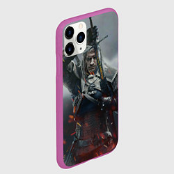 Чехол iPhone 11 Pro матовый ВЕДЬМАК СЕРИАЛ ДИКАЯ ОХОТА, цвет: 3D-фиолетовый — фото 2