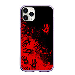 Чехол iPhone 11 Pro матовый Death Stranding Отпечаток рук паттерн, цвет: 3D-светло-сиреневый