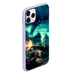 Чехол iPhone 11 Pro матовый Танк СТ-II, цвет: 3D-светло-сиреневый — фото 2