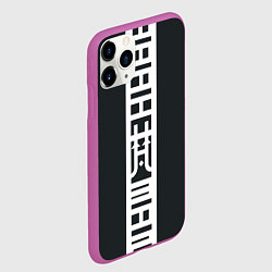 Чехол iPhone 11 Pro матовый ЧЕРНЫЕ ДРАКОНЫ BLACK DRAGON, цвет: 3D-фиолетовый — фото 2