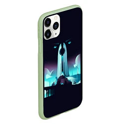 Чехол iPhone 11 Pro матовый Destiny eyes, цвет: 3D-салатовый — фото 2