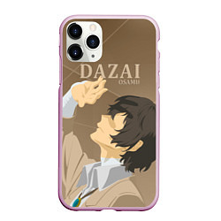 Чехол iPhone 11 Pro матовый Дазай Осаму Dazai Osamu, bungou stray dogs образ, цвет: 3D-розовый