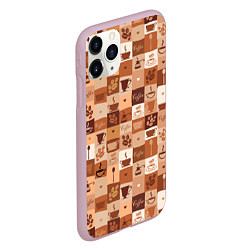 Чехол iPhone 11 Pro матовый Кофейная Символика, цвет: 3D-розовый — фото 2