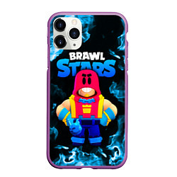 Чехол iPhone 11 Pro матовый Grom Гром Brawl Stars, цвет: 3D-фиолетовый