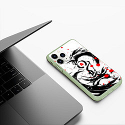 Чехол iPhone 11 Pro матовый GHOST OF TSUSHIMA ДРАКОН НА СПИНЕ, цвет: 3D-салатовый — фото 2