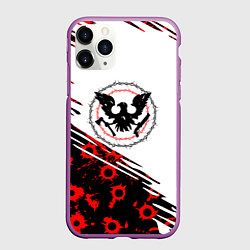 Чехол iPhone 11 Pro матовый State of Decay следы от пуль, цвет: 3D-фиолетовый