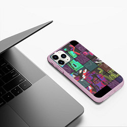 Чехол iPhone 11 Pro матовый Мир в квадрате, цвет: 3D-розовый — фото 2