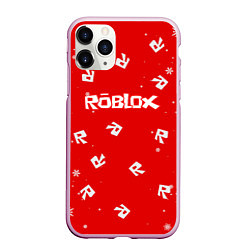 Чехол iPhone 11 Pro матовый НОВОГОДНИЙ СВИТЕР ROBLOX РОБЛОКС НОВЫЙ ГОД 2022, цвет: 3D-розовый