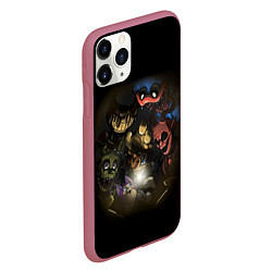 Чехол iPhone 11 Pro матовый POPPY PLAYTIME FIVE NIGHTS AT FREDDYS BENDY, цвет: 3D-малиновый — фото 2