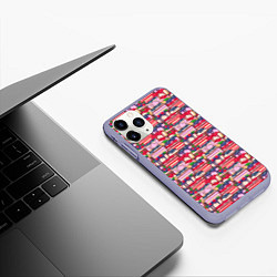 Чехол iPhone 11 Pro матовый Торты со свежими ягодами, цвет: 3D-светло-сиреневый — фото 2