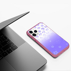 Чехол iPhone 11 Pro матовый GENSHIN IMPACT SYMBOL PATTERN SAKURA САКУРА, цвет: 3D-малиновый — фото 2