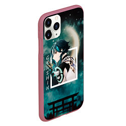 Чехол iPhone 11 Pro матовый Сяо Xiao, Genshin Impact Геншин импакт, цвет: 3D-малиновый — фото 2