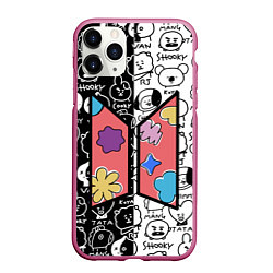 Чехол iPhone 11 Pro матовый Permission To Dance SPLIT BT21, цвет: 3D-малиновый