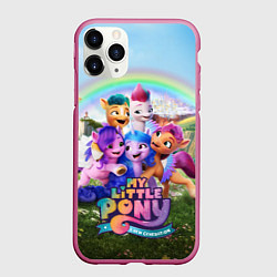 Чехол iPhone 11 Pro матовый My Little Pony: A New Generation, цвет: 3D-малиновый