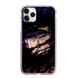 Чехол iPhone 11 Pro матовый JOJOS BIZARRE ADVENTURE ЛИЦО ГЕРОЯ, цвет: 3D-розовый