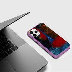 Чехол iPhone 11 Pro матовый СТАРАЯ КРАСКА, цвет: 3D-фиолетовый — фото 2