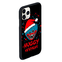 Чехол iPhone 11 Pro матовый Huggy New Year - Poppy Playtime новогодний Хагги В, цвет: 3D-черный — фото 2