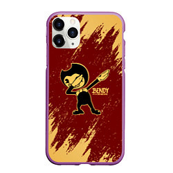 Чехол iPhone 11 Pro матовый Bendy and the ink machine - Dabbing, цвет: 3D-фиолетовый