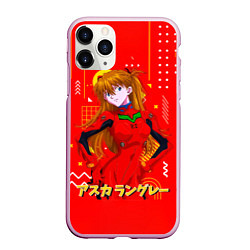 Чехол iPhone 11 Pro матовый Аска Лэнгли Сорью Evangelion, цвет: 3D-розовый