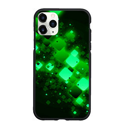 Чехол iPhone 11 Pro матовый Изумрудный поток, цвет: 3D-черный