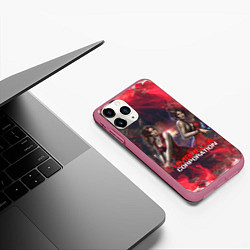 Чехол iPhone 11 Pro матовый UMBRELLA CORP АМБРЕЛЛА КОРП RESIDENT EVIL, цвет: 3D-малиновый — фото 2