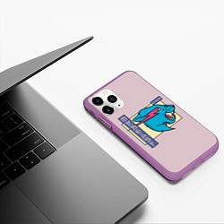 Чехол iPhone 11 Pro матовый Mr Beast Japan Full Print, цвет: 3D-фиолетовый — фото 2