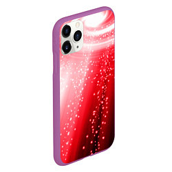 Чехол iPhone 11 Pro матовый Красная космическая спираль, цвет: 3D-фиолетовый — фото 2