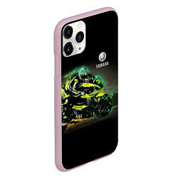 Чехол iPhone 11 Pro матовый YAMAHA - famous racing team!, цвет: 3D-розовый — фото 2