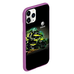 Чехол iPhone 11 Pro матовый YAMAHA - famous racing team!, цвет: 3D-фиолетовый — фото 2