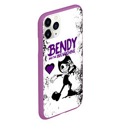 Чехол iPhone 11 Pro матовый HEART BENDY AND THE INK MACHINE, цвет: 3D-фиолетовый — фото 2