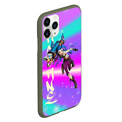 Чехол iPhone 11 Pro матовый Jinx League of Legends АРКЕЙН, цвет: 3D-темно-зеленый — фото 2