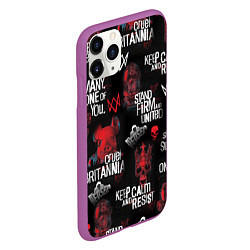 Чехол iPhone 11 Pro матовый WATCH DOGS LEGION REVOLUTION PATTERN, цвет: 3D-фиолетовый — фото 2