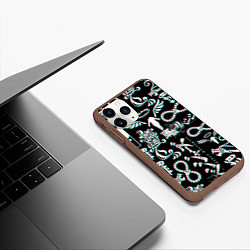 Чехол iPhone 11 Pro матовый ТОКИЙСКИЕ МСТИТЕЛИ ГЛИТЧ, GLITCH, цвет: 3D-коричневый — фото 2
