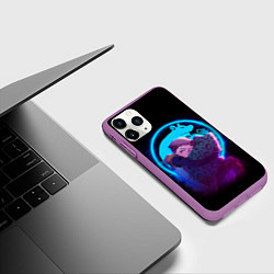 Чехол iPhone 11 Pro матовый КИНГ 7 СМЕРТНЫХ ГРЕХОВ НЕОН, цвет: 3D-фиолетовый — фото 2