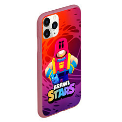 Чехол iPhone 11 Pro матовый GROM ИЗ ИГРЫ BRAWL STARS, цвет: 3D-малиновый — фото 2