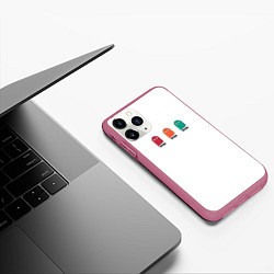 Чехол iPhone 11 Pro матовый Ghost Spook, цвет: 3D-малиновый — фото 2