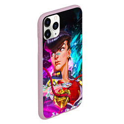 Чехол iPhone 11 Pro матовый Космический Джоске Хигашиката из Джо Джо, цвет: 3D-розовый — фото 2