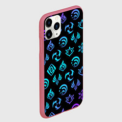 Чехол iPhone 11 Pro матовый NEON SYMBOL HERO GENSHIN IMPACT, цвет: 3D-малиновый — фото 2