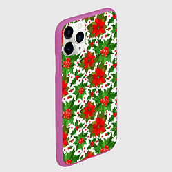 Чехол iPhone 11 Pro матовый Christmas 2022, цвет: 3D-фиолетовый — фото 2