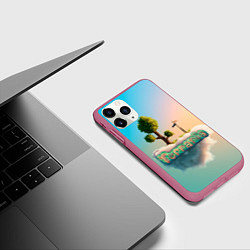 Чехол iPhone 11 Pro матовый Облако в Террарии, цвет: 3D-малиновый — фото 2