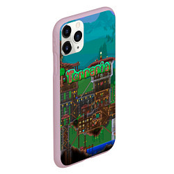 Чехол iPhone 11 Pro матовый Дом в Террарии, цвет: 3D-розовый — фото 2