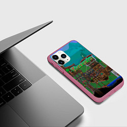 Чехол iPhone 11 Pro матовый Дом в Террарии, цвет: 3D-малиновый — фото 2