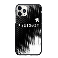 Чехол iPhone 11 Pro матовый PEUGEOT Peugeot Абстракция, цвет: 3D-черный