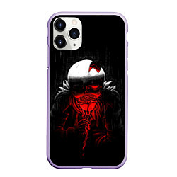 Чехол iPhone 11 Pro матовый UNDERTALE SANS BLOOD ROSE, цвет: 3D-светло-сиреневый