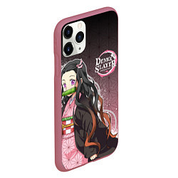 Чехол iPhone 11 Pro матовый НЕЗУКО NEZUKO SLAYER, цвет: 3D-малиновый — фото 2