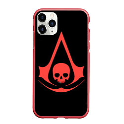 Чехол iPhone 11 Pro матовый Assassins creed ubisoft, цвет: 3D-красный